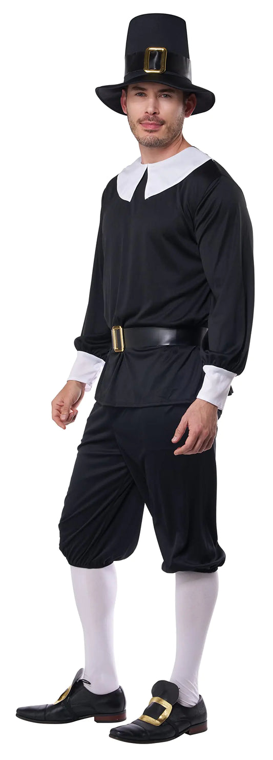 California Costumes Pilgrim Man Costume Large BlackWhite